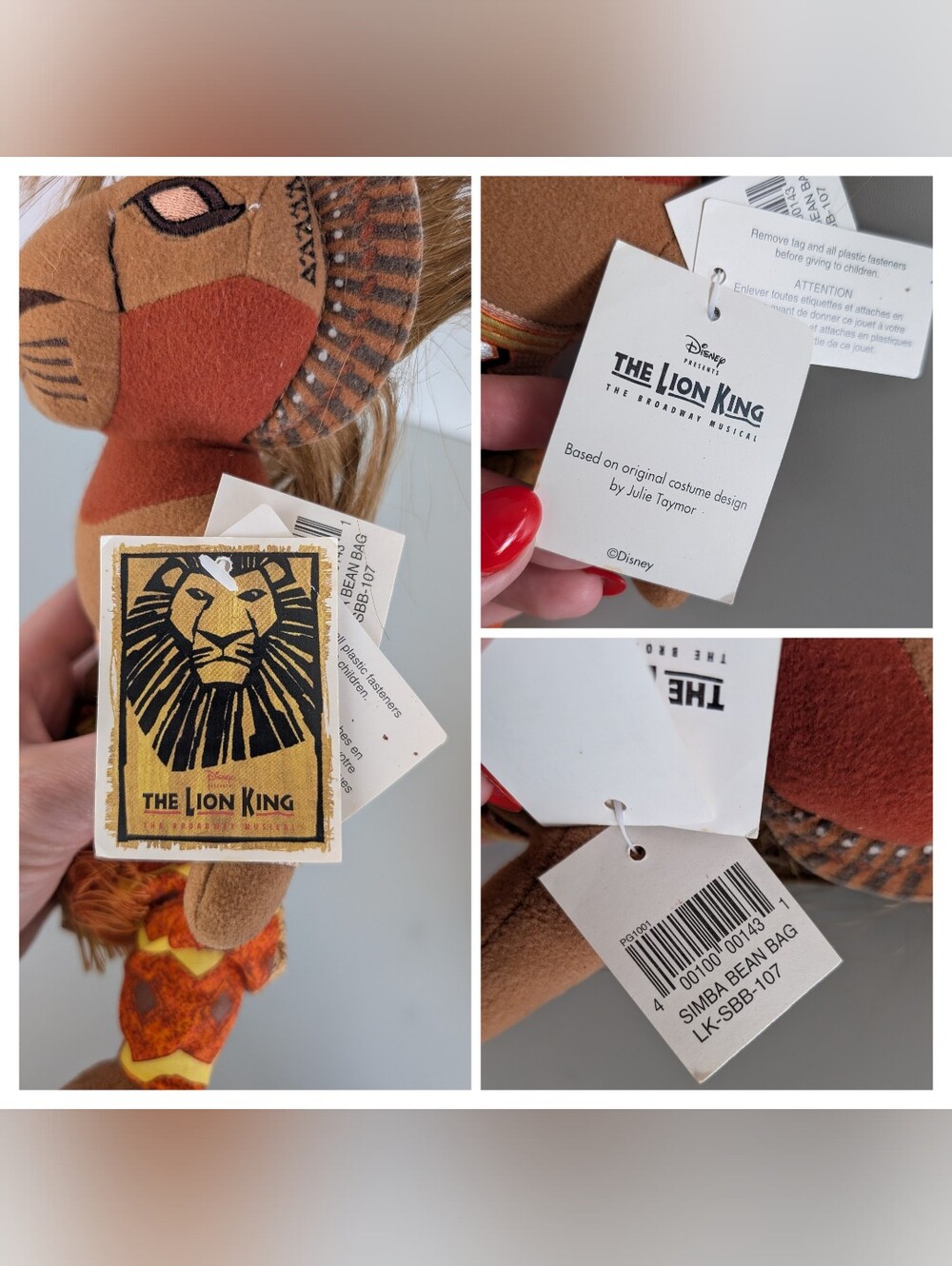 NWT Disney The Lion King Broadway Musical Simba & Nala Plush Toys - Picture 9 of 10